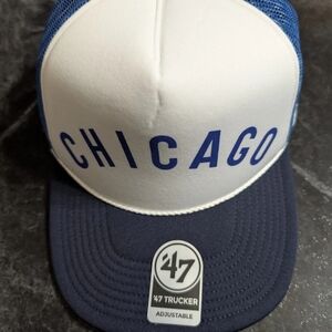 Chicago Cubs 47 Brand Blue and Black Trucker Hat